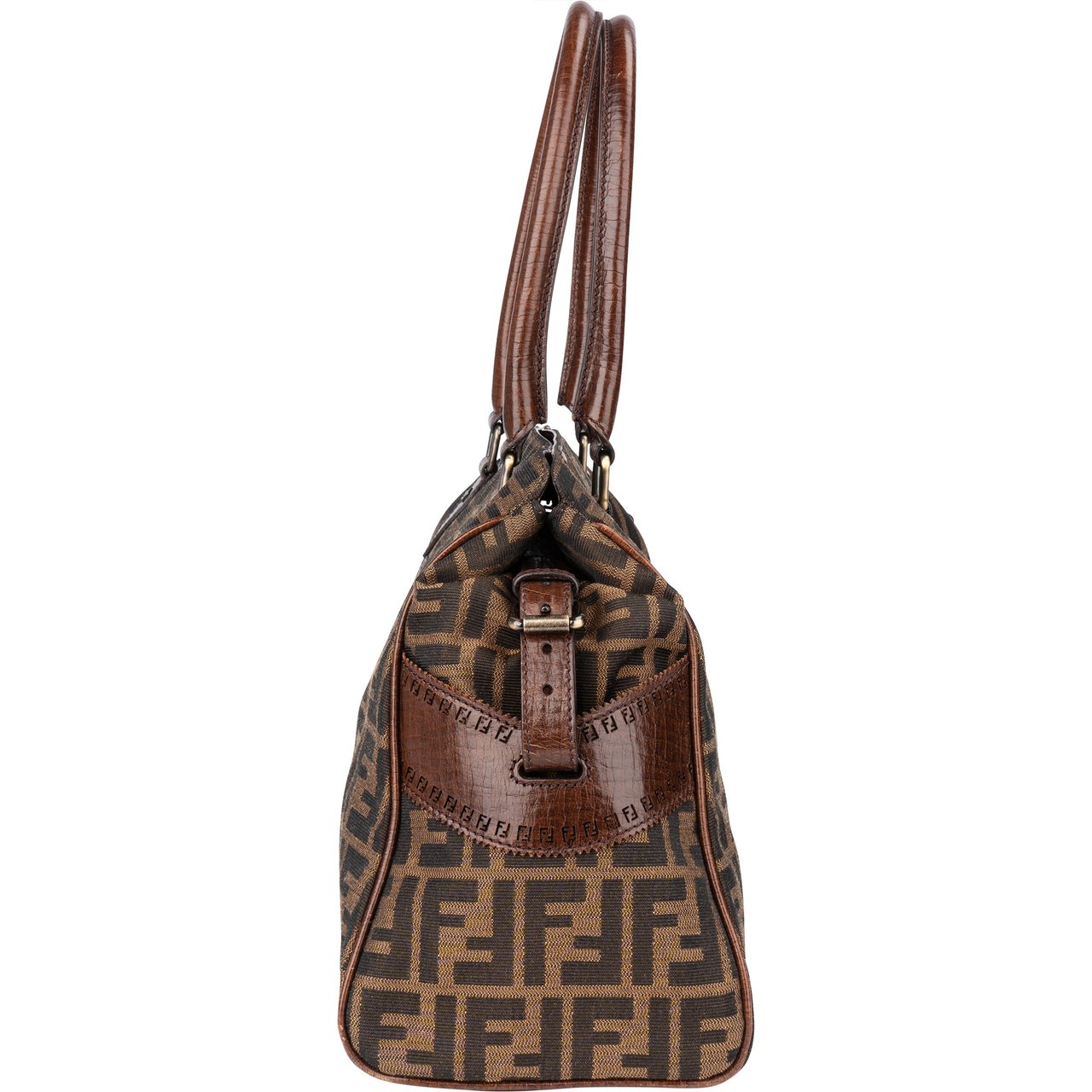 Fendi Fendi FF Monogram Piccola Handbag Bruin