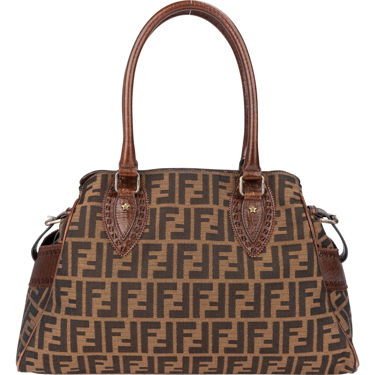 Fendi Fendi FF Monogram Piccola Handbag Bruin