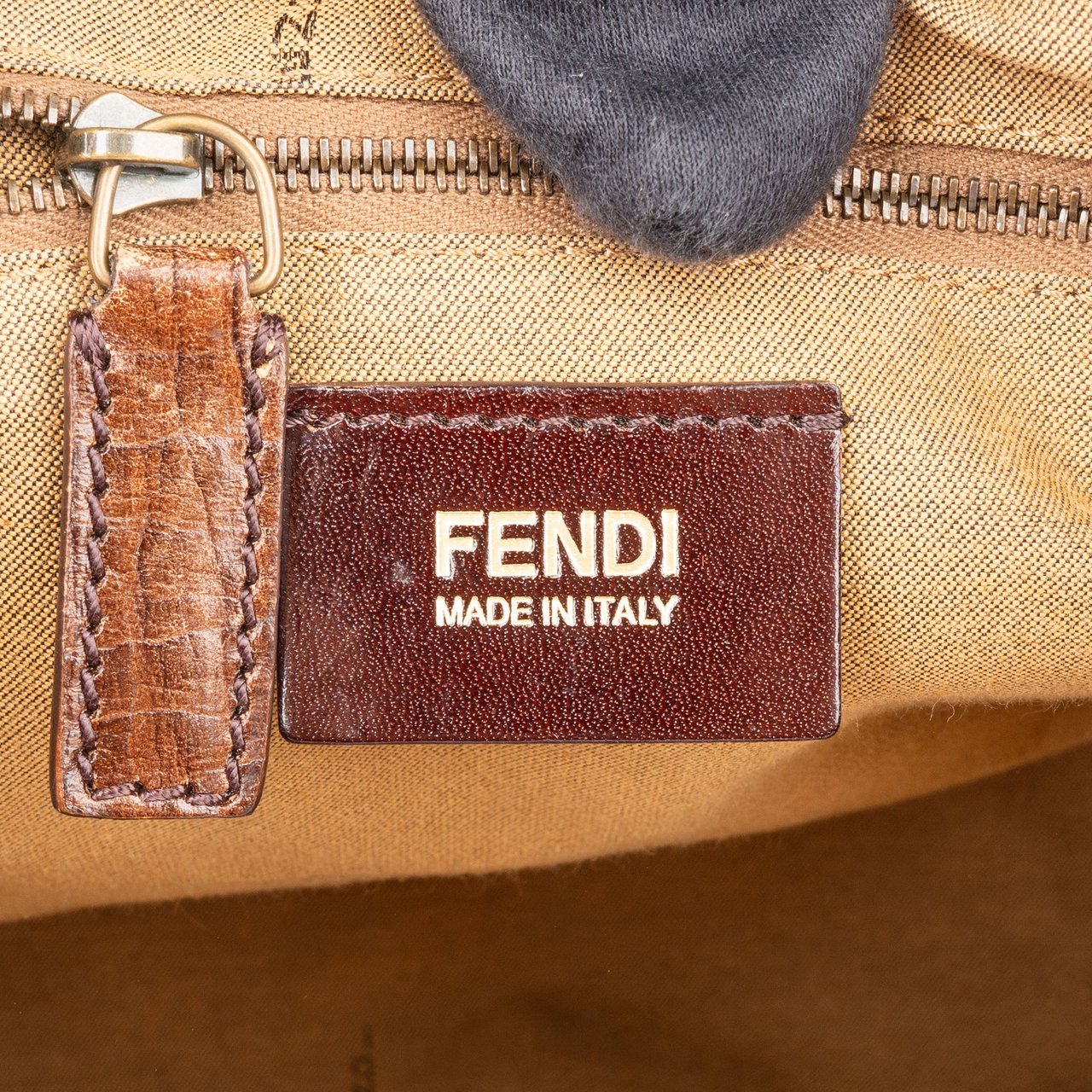 Fendi Fendi FF Monogram Piccola Handbag Bruin