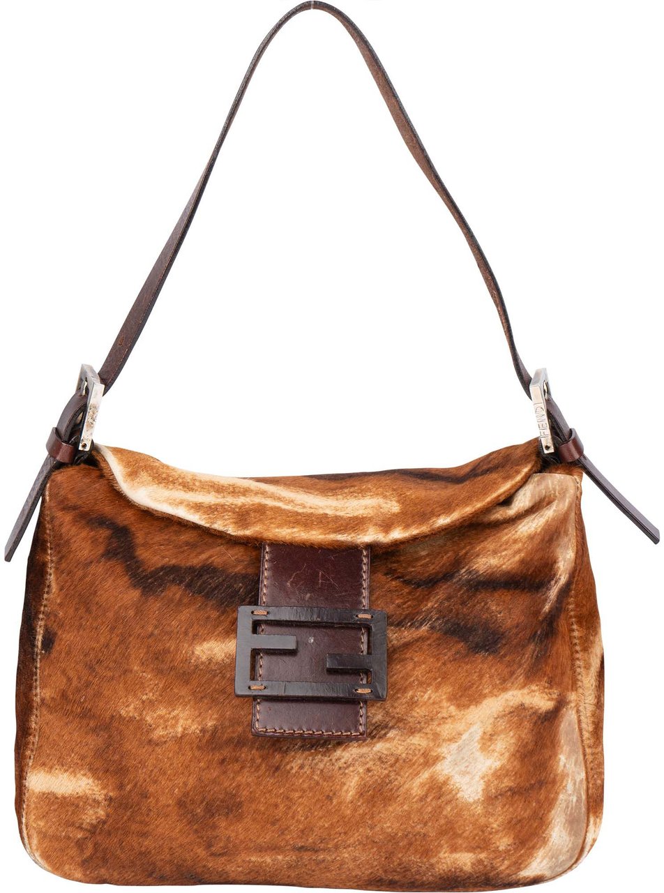 Fendi Fendi FF Fur Baguette Handbag Divers