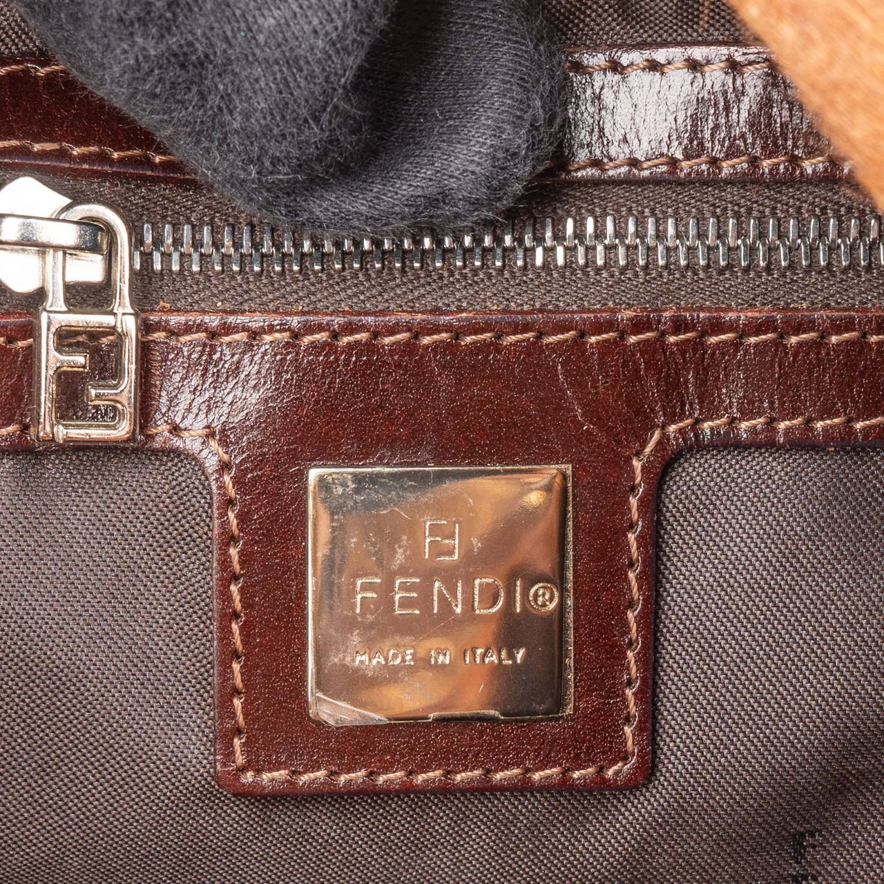 Fendi Fendi FF Fur Baguette Handbag Divers