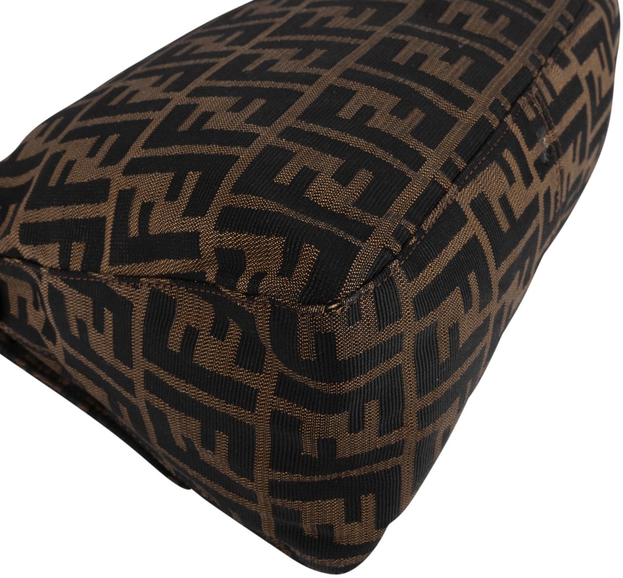 Fendi Monogram FF Mamma Baguette Shoulder Bag Bruin