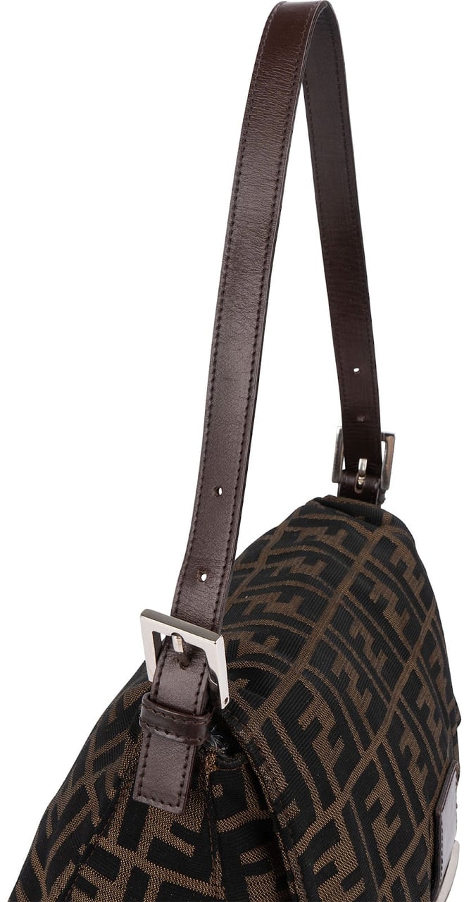 Fendi Monogram FF Mamma Baguette Shoulder Bag Bruin
