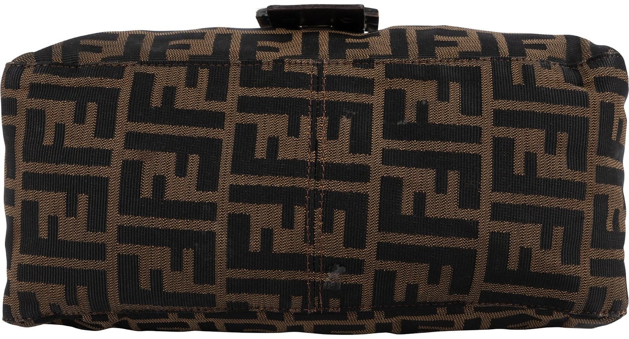Fendi Monogram FF Mamma Baguette Shoulder Bag Bruin