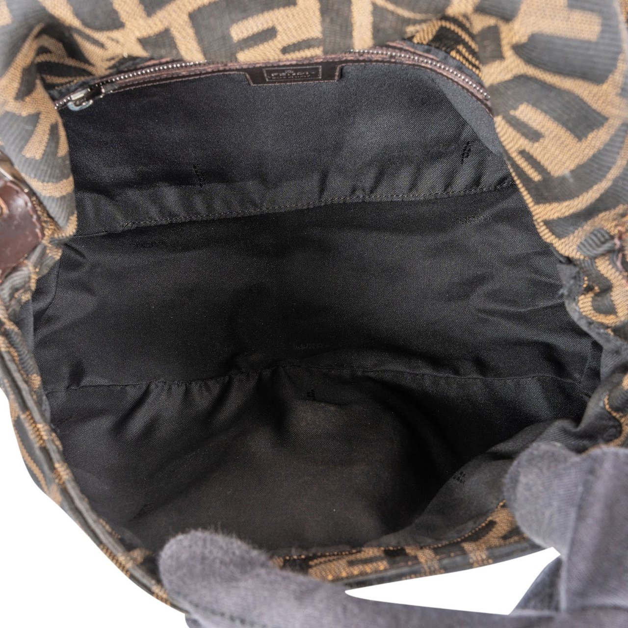 Fendi Monogram FF Mamma Baguette Shoulder Bag Bruin