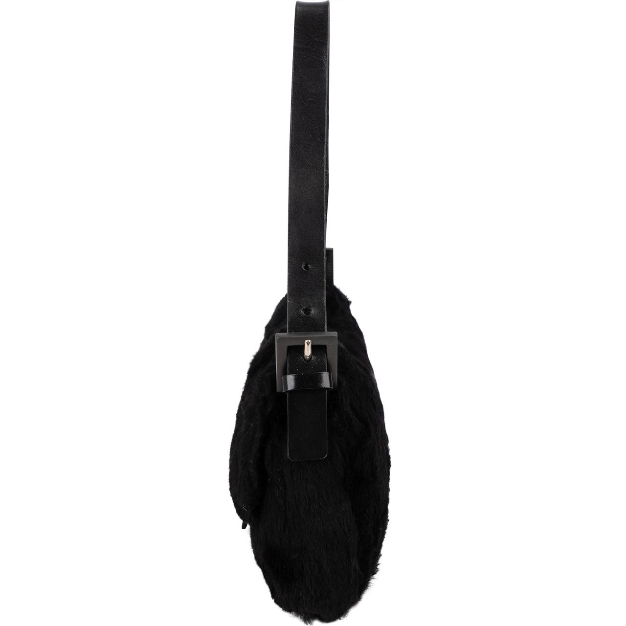 Fendi Limited Fur Baguette Shoulder Bag Zwart
