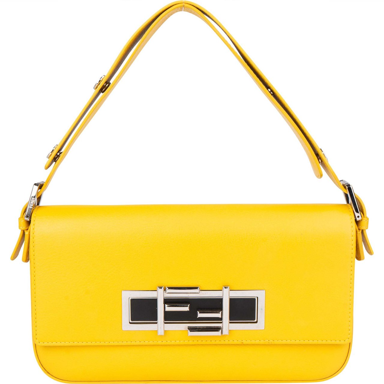 Fendi Fendi Sunflower Leather Limited Buckle Baguett Shoulder Bag Divers