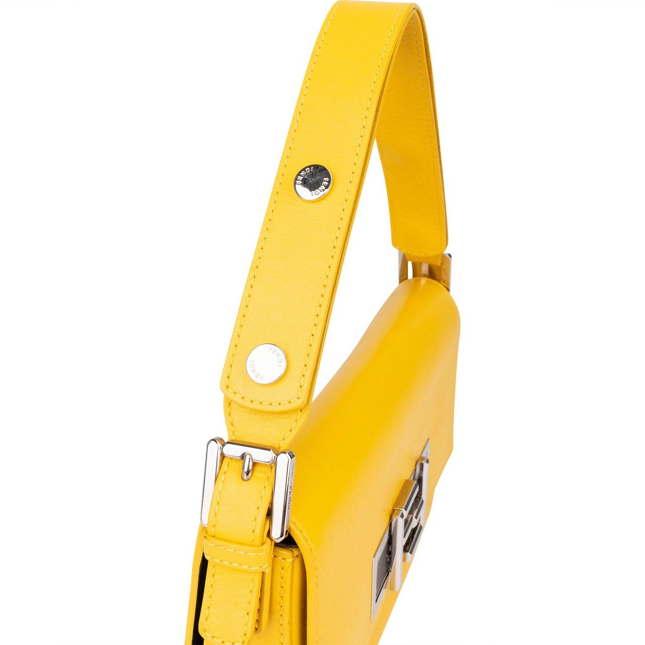 Fendi Fendi Sunflower Leather Limited Buckle Baguett Shoulder Bag Divers