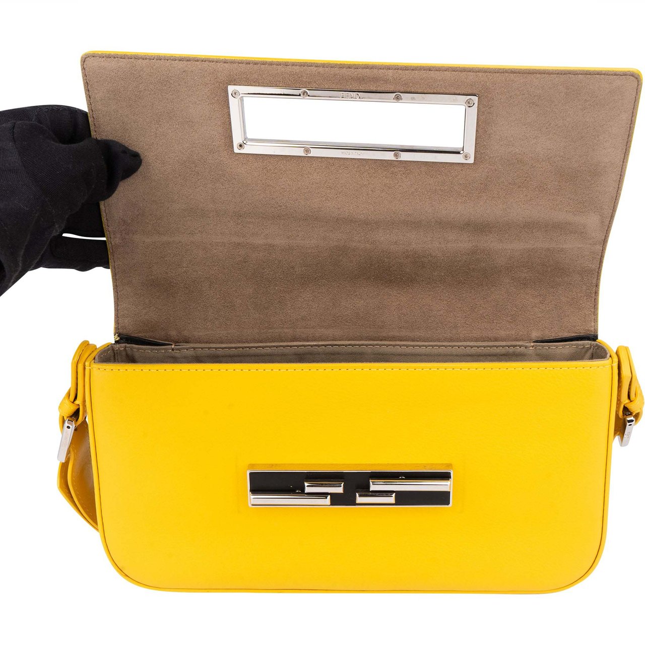 Fendi Fendi Sunflower Leather Limited Buckle Baguett Shoulder Bag Divers