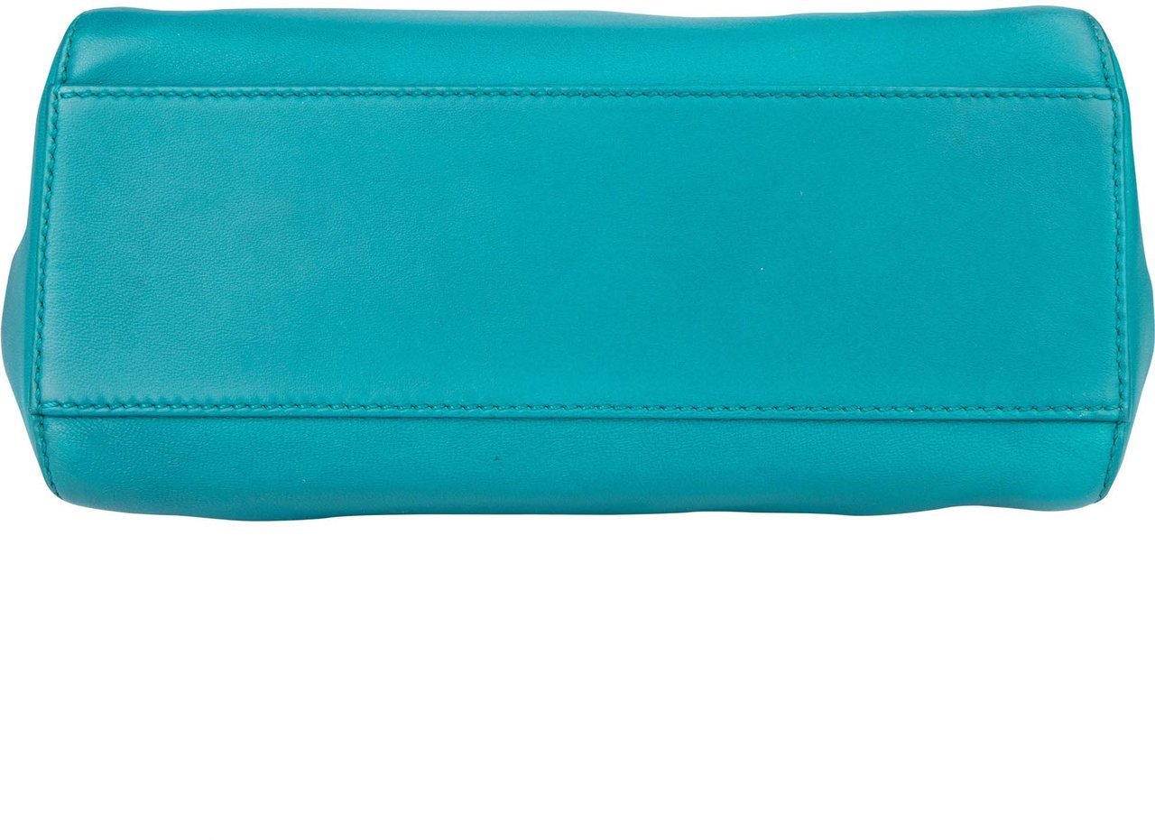 Fendi Fendi Blue Leather Peekaboo Handbag Blauw
