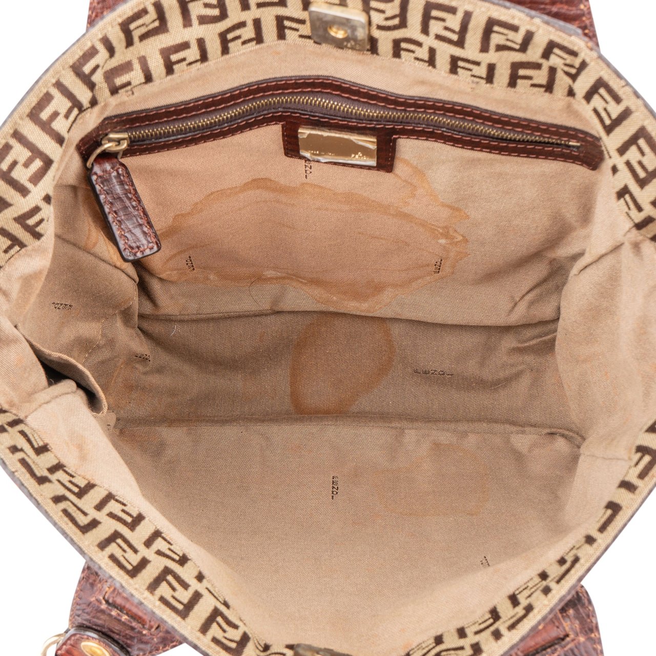 Fendi Fendi FF Monogram Zucchino Handbag Divers