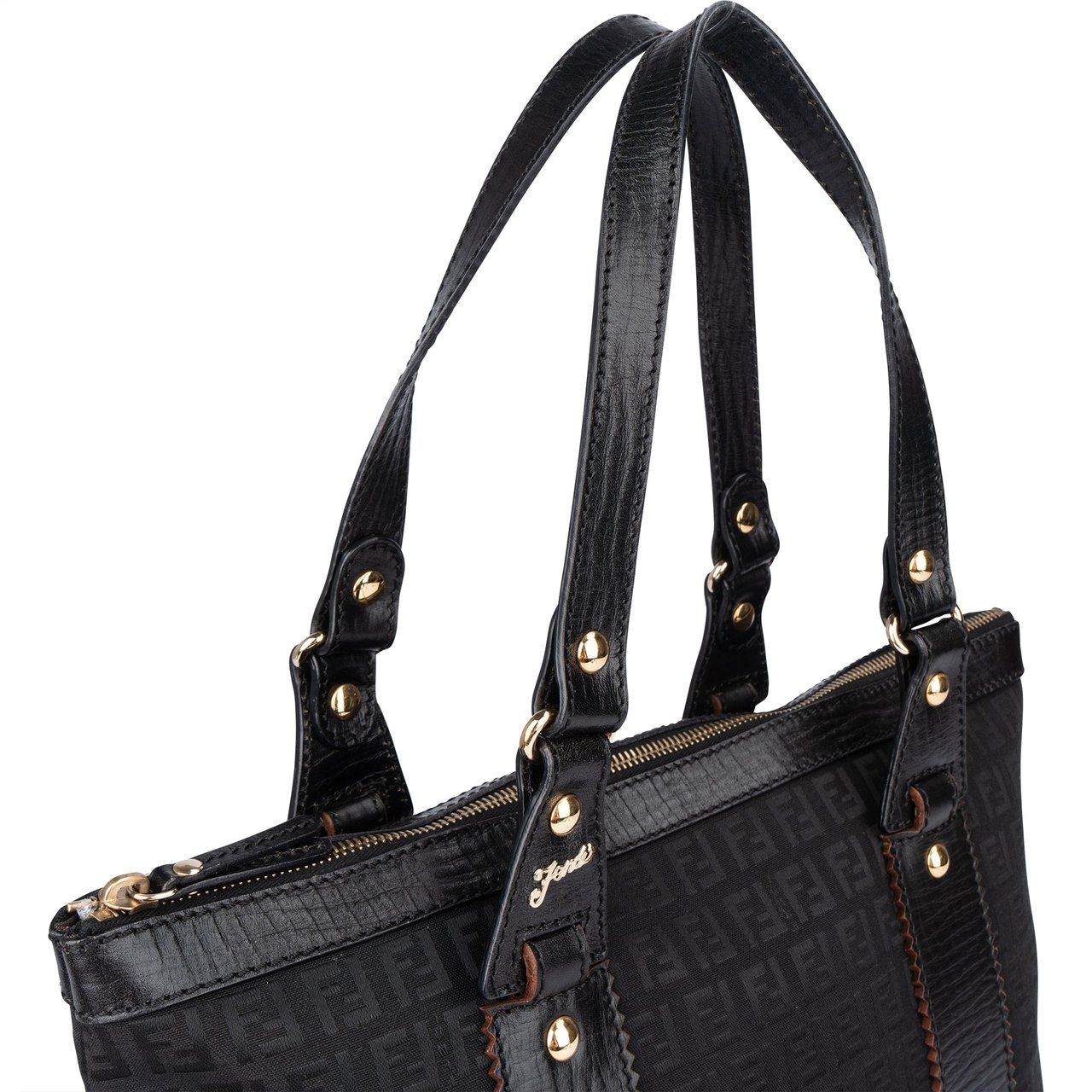 Fendi Fendi FF Monogram Zucchino Handbag Divers
