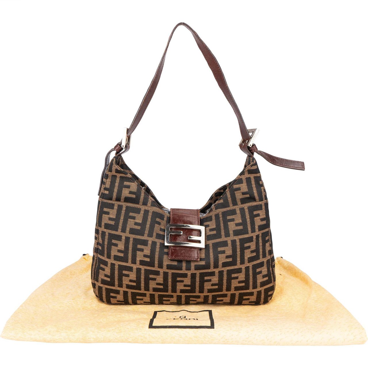Fendi Fendi FF Monogram Baguette Buckle Shoulder Bag Divers