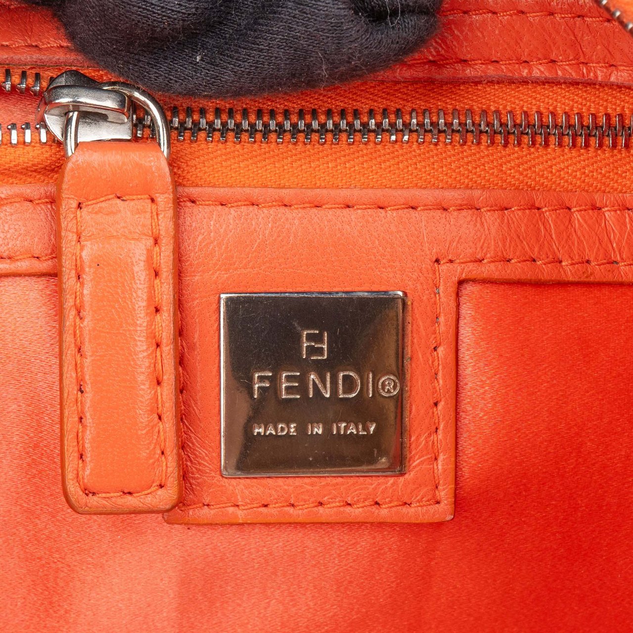 Fendi Fendi Orange Leather Limited FF Buckle Hobo Bag Divers