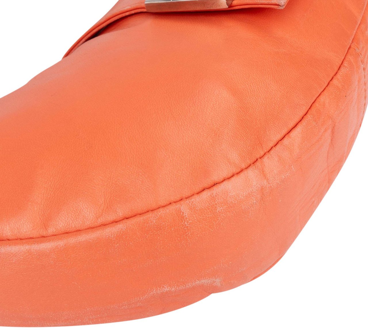 Fendi Fendi Orange Leather Limited FF Buckle Hobo Bag Divers