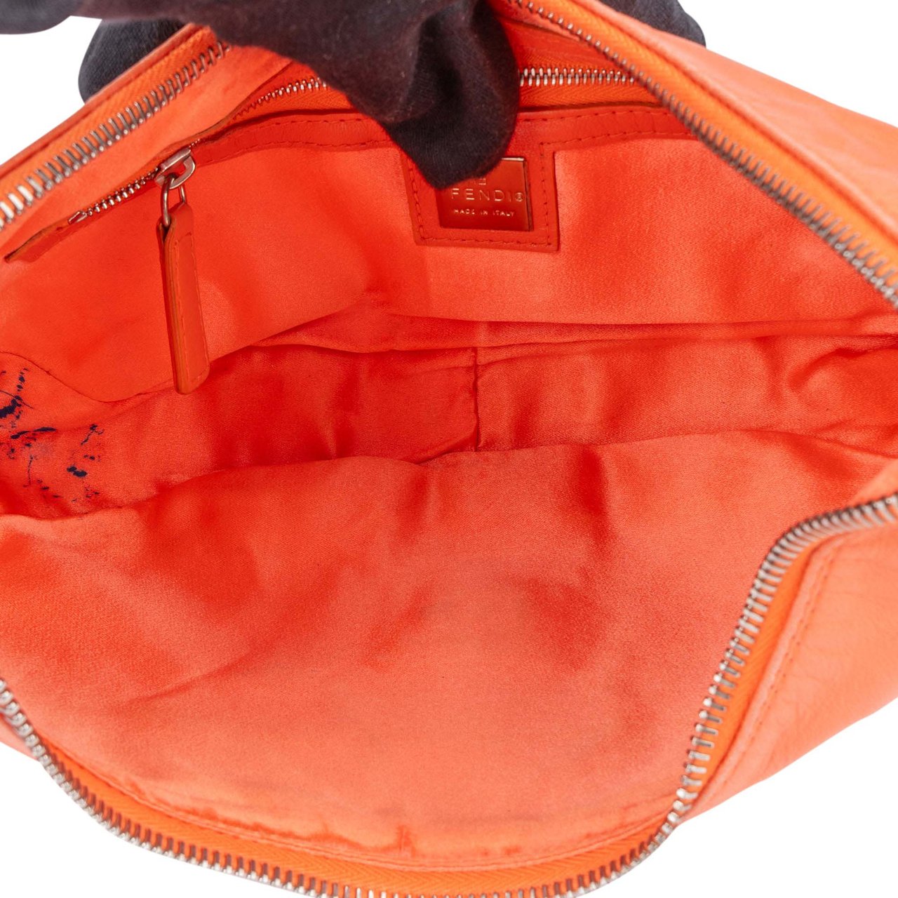 Fendi Fendi Orange Leather Limited FF Buckle Hobo Bag Divers