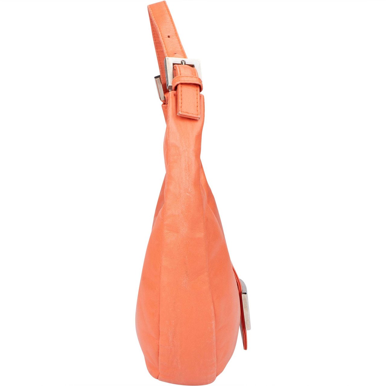 Fendi Fendi Orange Leather Limited FF Buckle Hobo Bag Divers