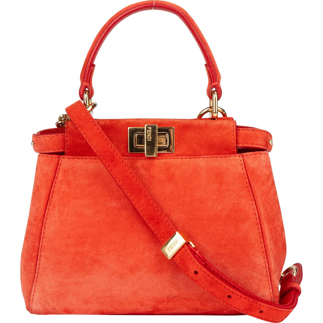Fendi Fendi Suede Peekaboo Handbag Divers