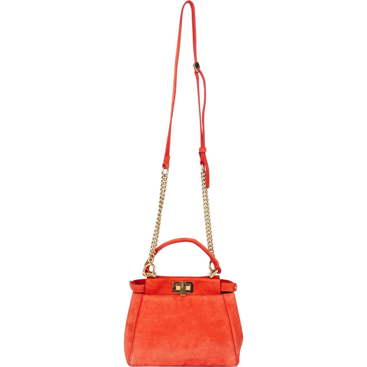 Fendi Fendi Suede Peekaboo Handbag Divers