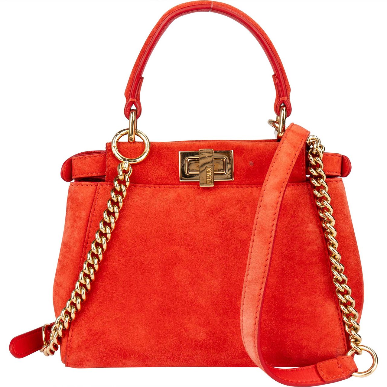 Fendi Fendi Suede Peekaboo Handbag Divers