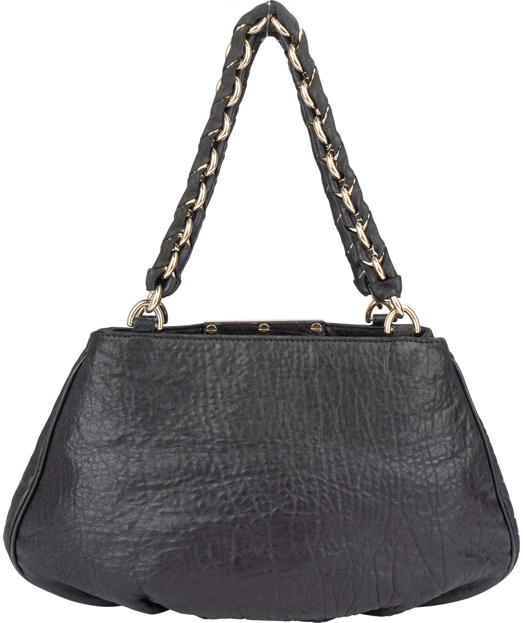 Fendi Fendi Pebbled Leather Buckle Handbag Divers