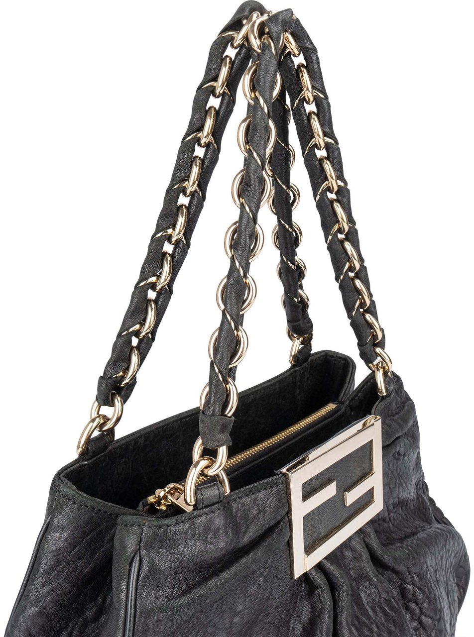 Fendi Fendi Pebbled Leather Buckle Handbag Divers