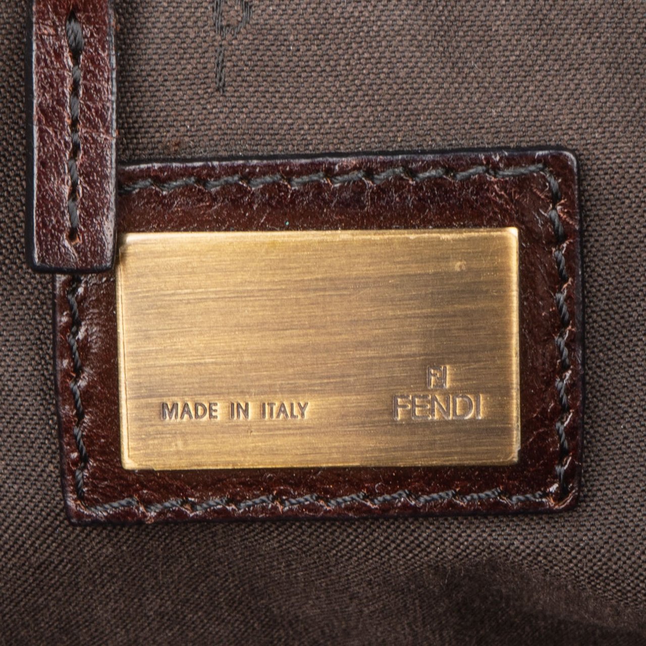 Fendi Fendi FF Monogram Zucca Handbag Bruin
