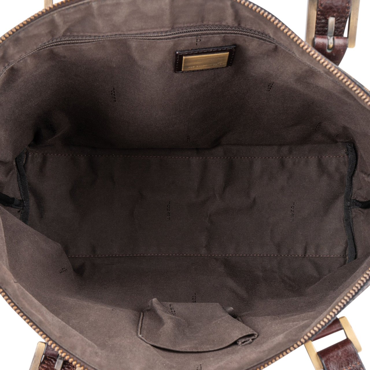 Fendi Fendi FF Monogram Zucca Handbag Bruin