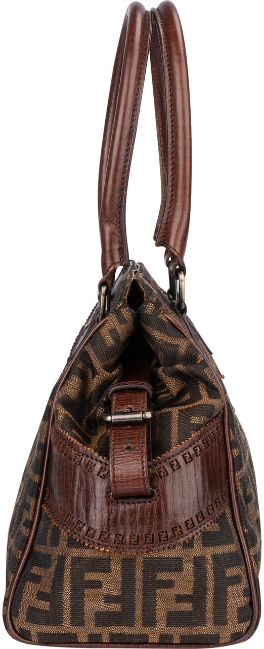 Fendi Fendi FF Monogram Piccola Handbag Bruin