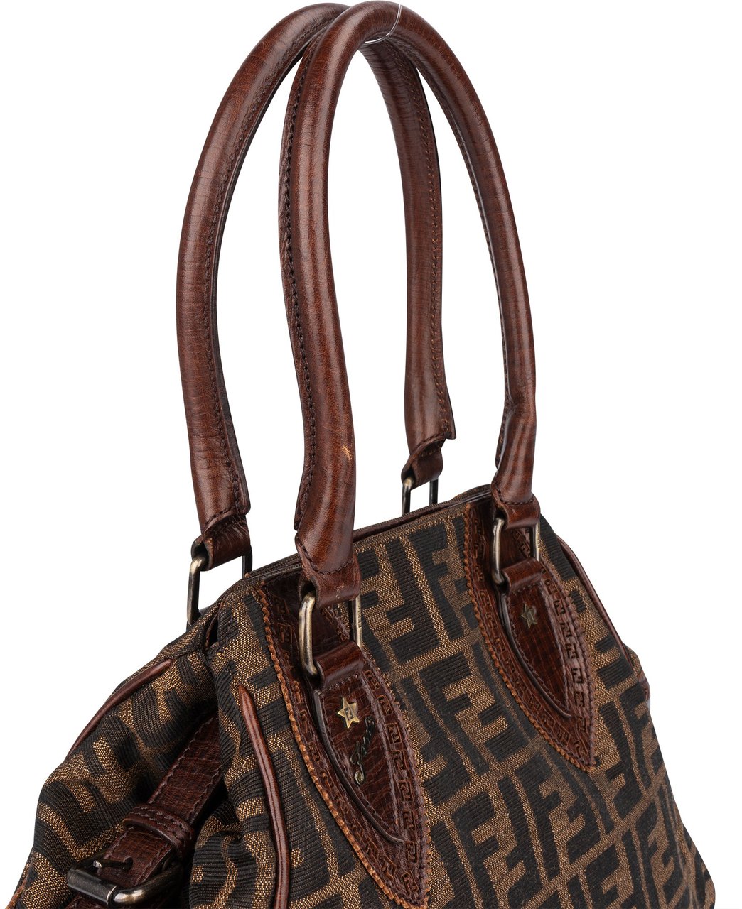 Fendi Fendi FF Monogram Piccola Handbag Bruin