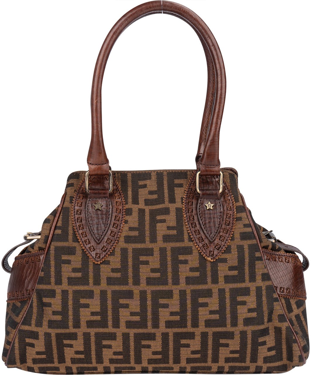 Fendi Fendi FF Monogram Piccola Handbag Bruin