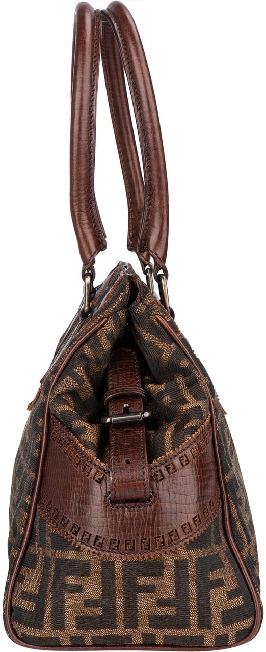 Fendi Fendi FF Monogram Piccola Handbag Bruin
