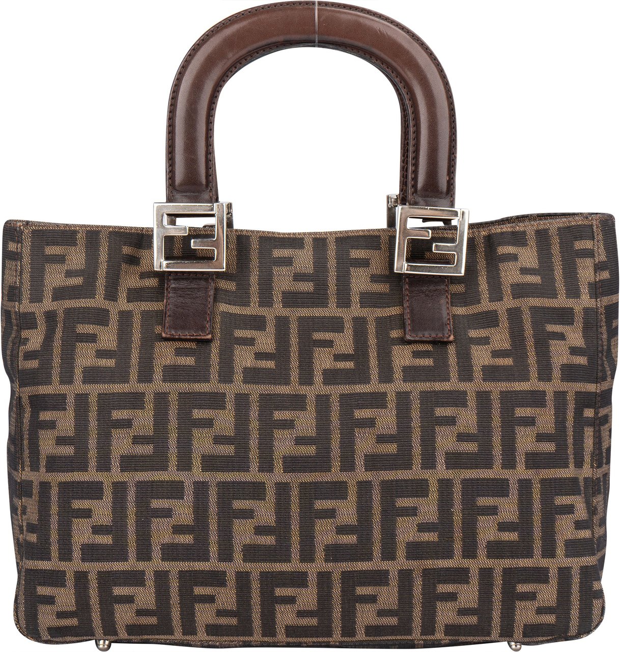 Fendi Fendi FF Monogram Zucca Handbag Bruin