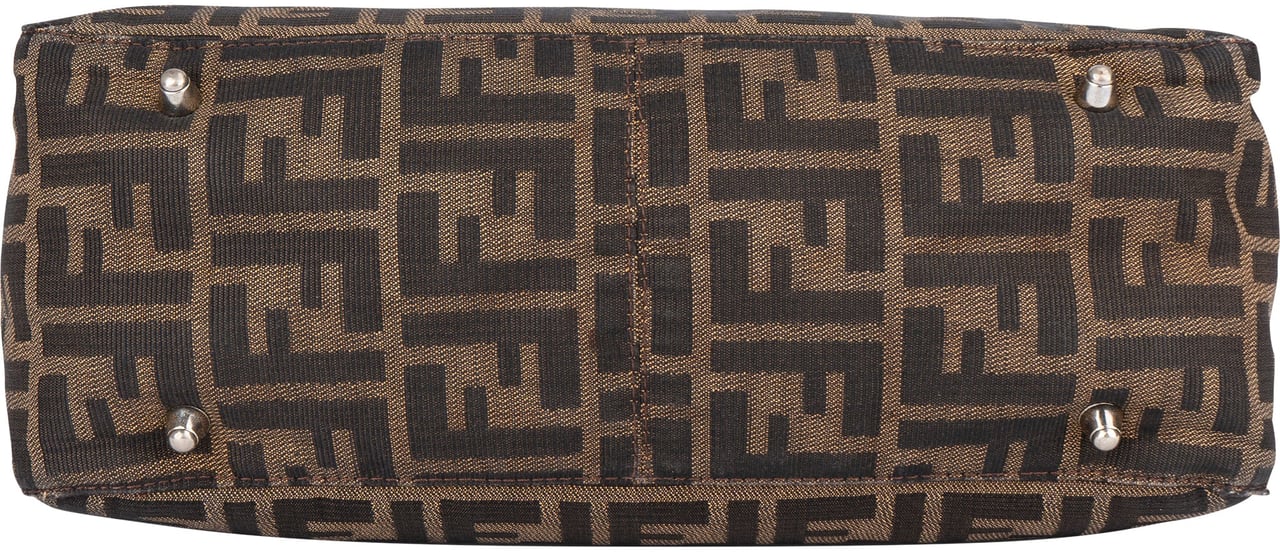 Fendi Fendi FF Monogram Zucca Handbag Bruin