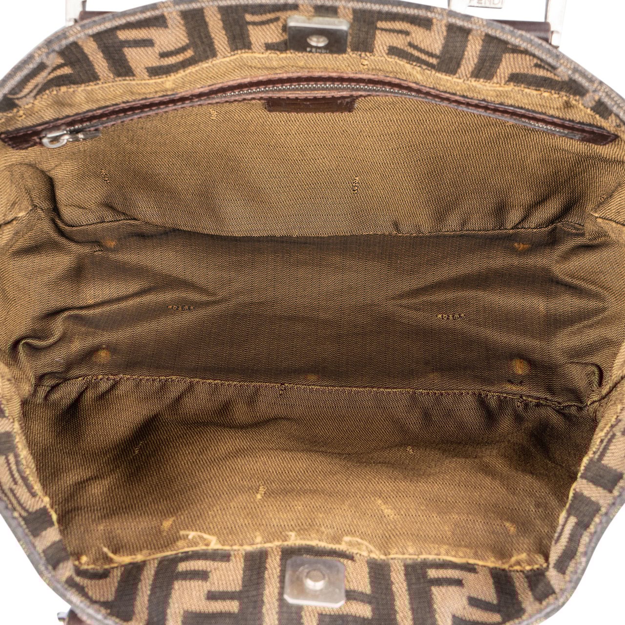 Fendi Fendi FF Monogram Zucca Handbag Bruin