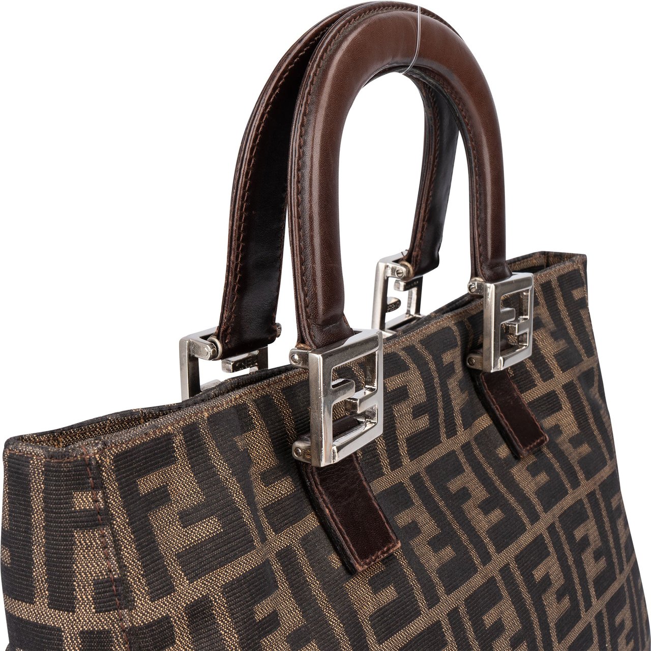 Fendi Fendi FF Monogram Zucca Handbag Bruin