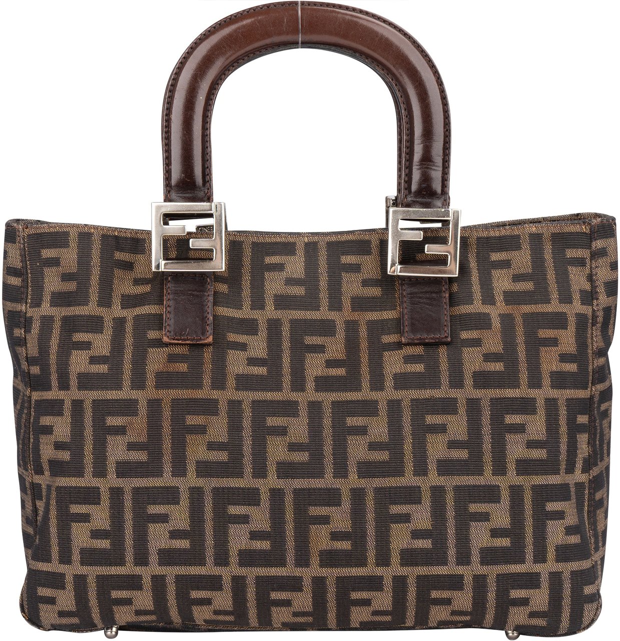 Fendi Fendi FF Monogram Zucca Handbag Bruin
