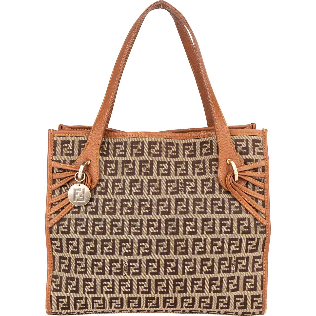 Fendi Fendi FF Monogram Zucca Handbag Bruin
