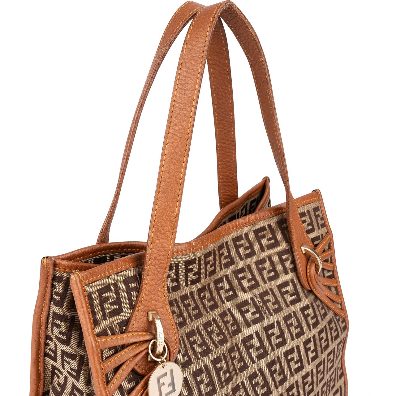 Fendi Fendi FF Monogram Zucca Handbag Bruin