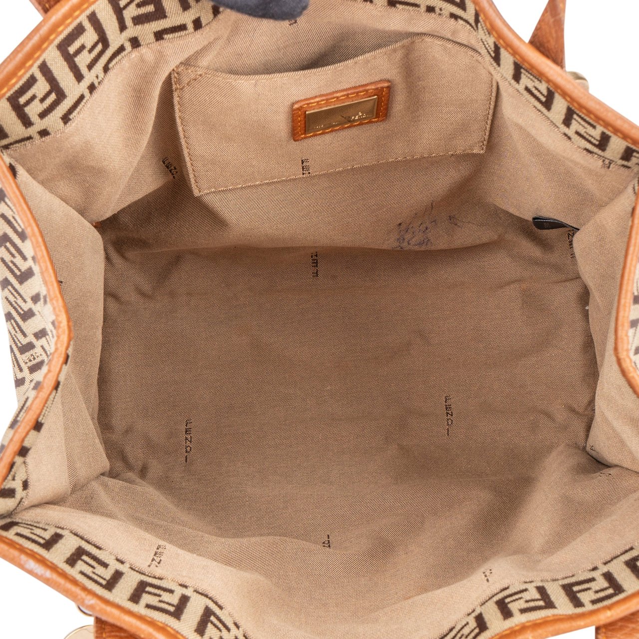 Fendi Fendi FF Monogram Zucca Handbag Bruin