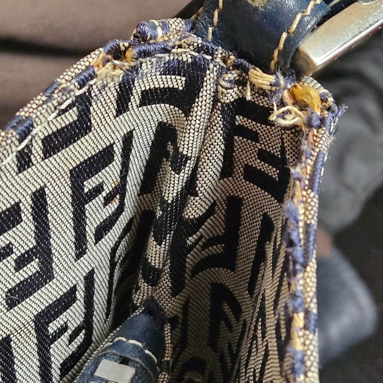 Fendi Fendi FF Monogram Baguette Buckle Shoulder Bag Divers