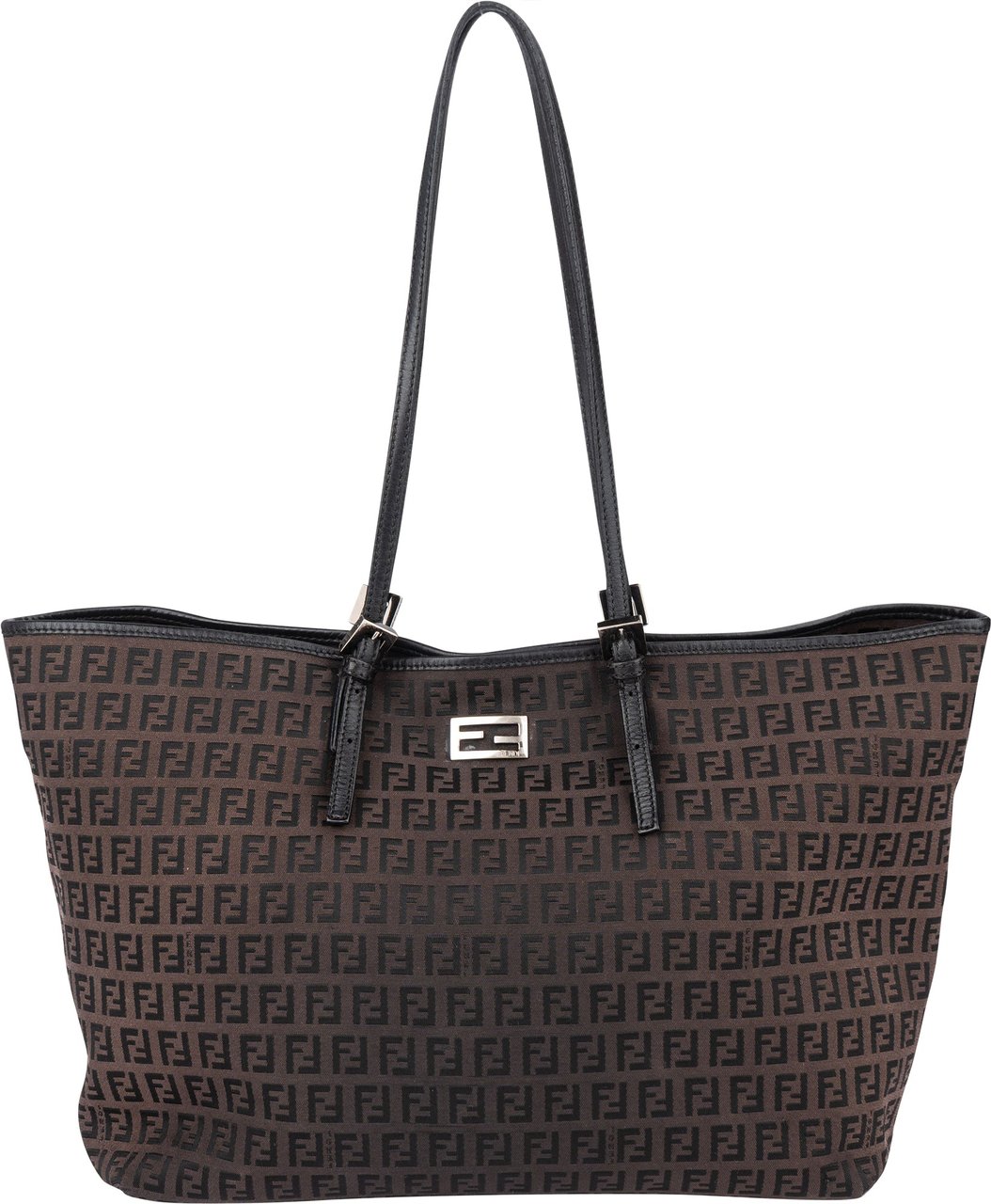 Fendi Fendi FF Monogram Zucca Handbag Bruin