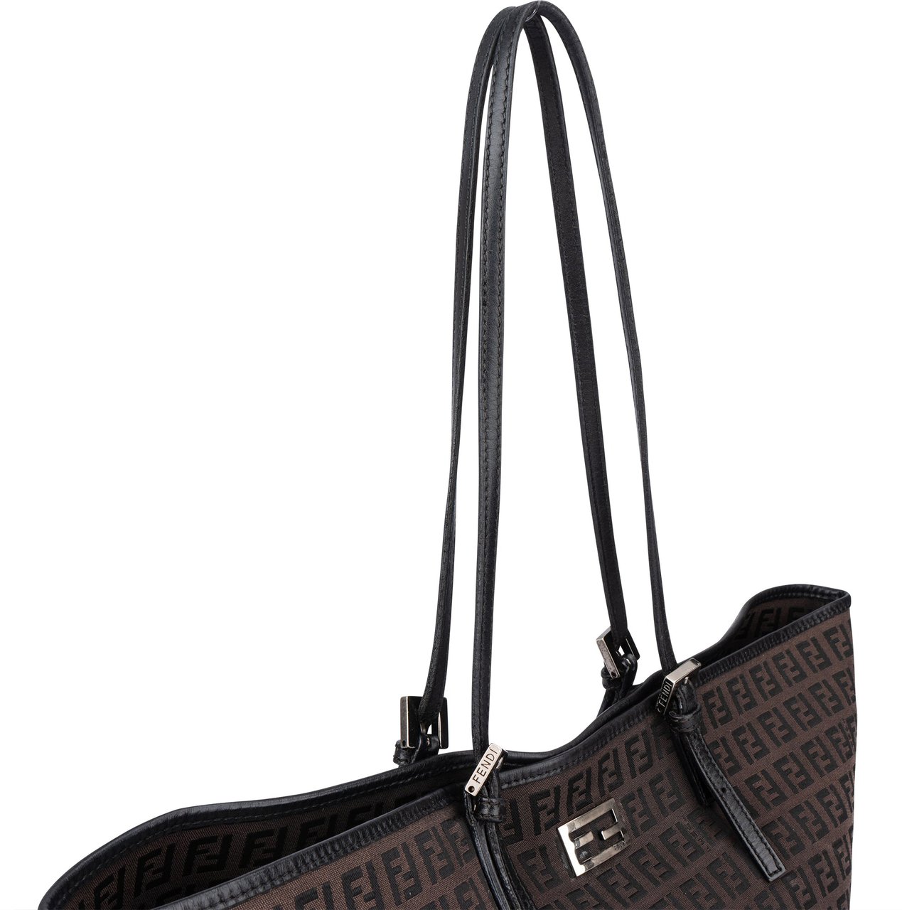 Fendi Fendi FF Monogram Zucca Handbag Bruin