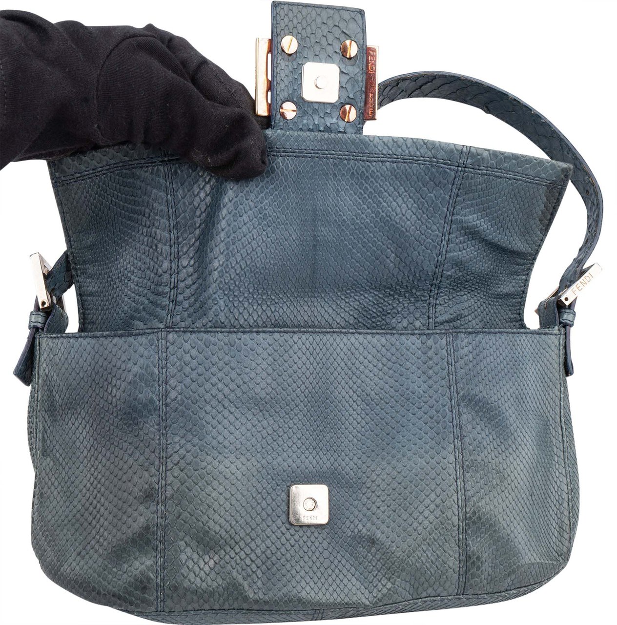 Fendi Fendi Limited Python Baguette Handbag Divers