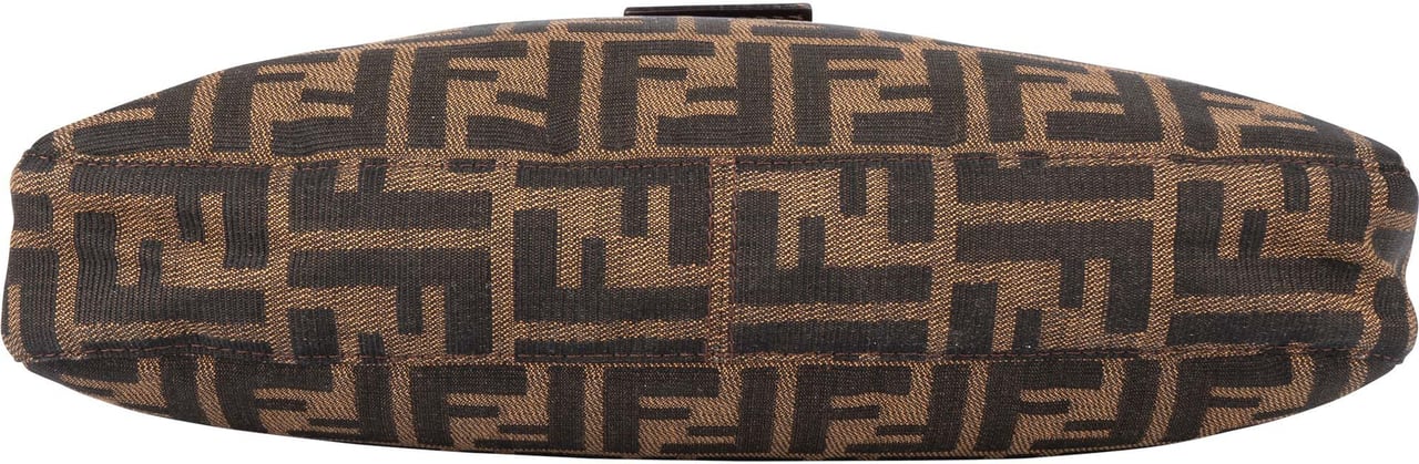 Fendi Fendi FF Monogram Baguette Buckle Shoulder Bag Bruin