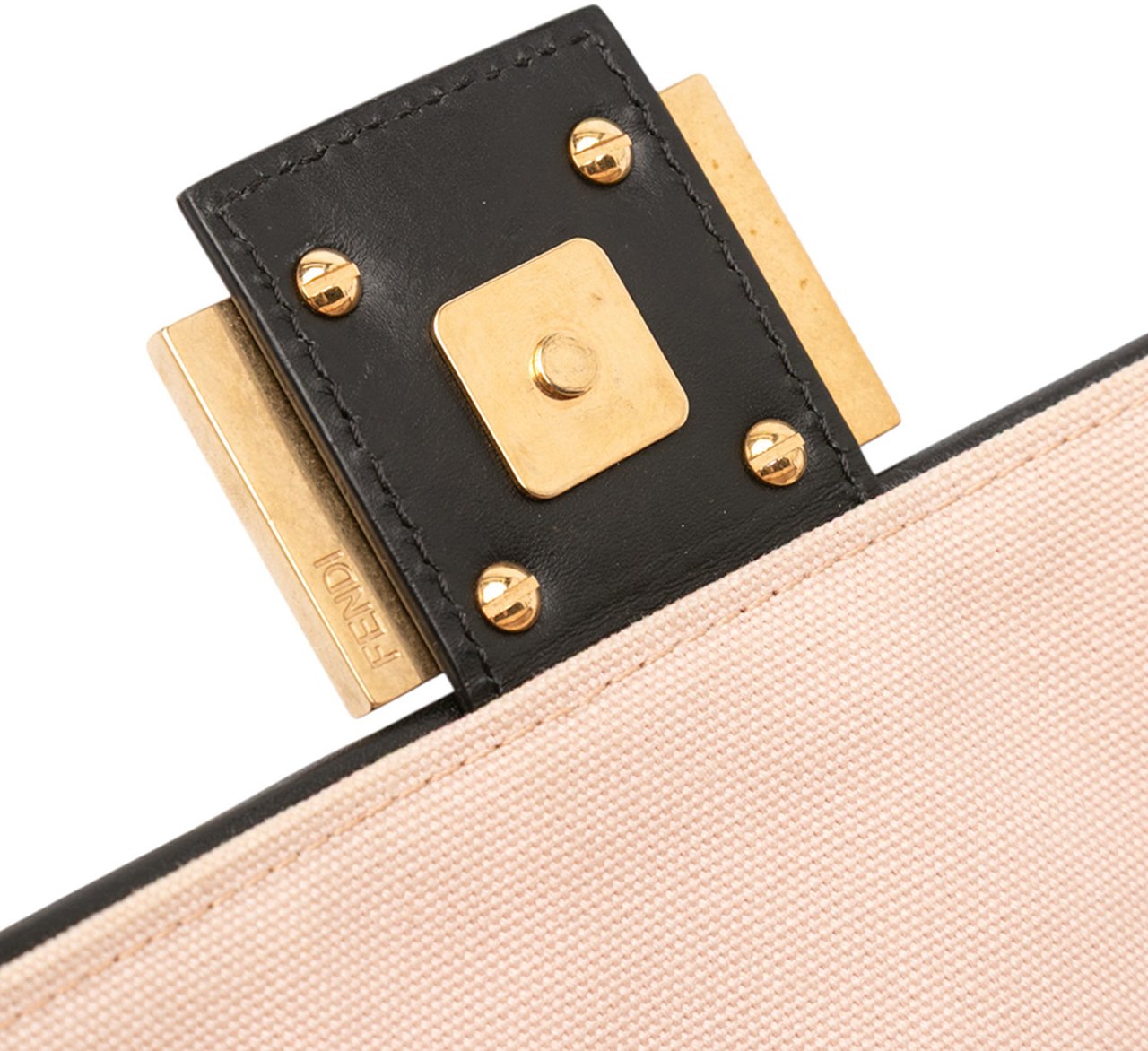 Fendi Zucca Embroidered Canvas Baguette Satchel Roze