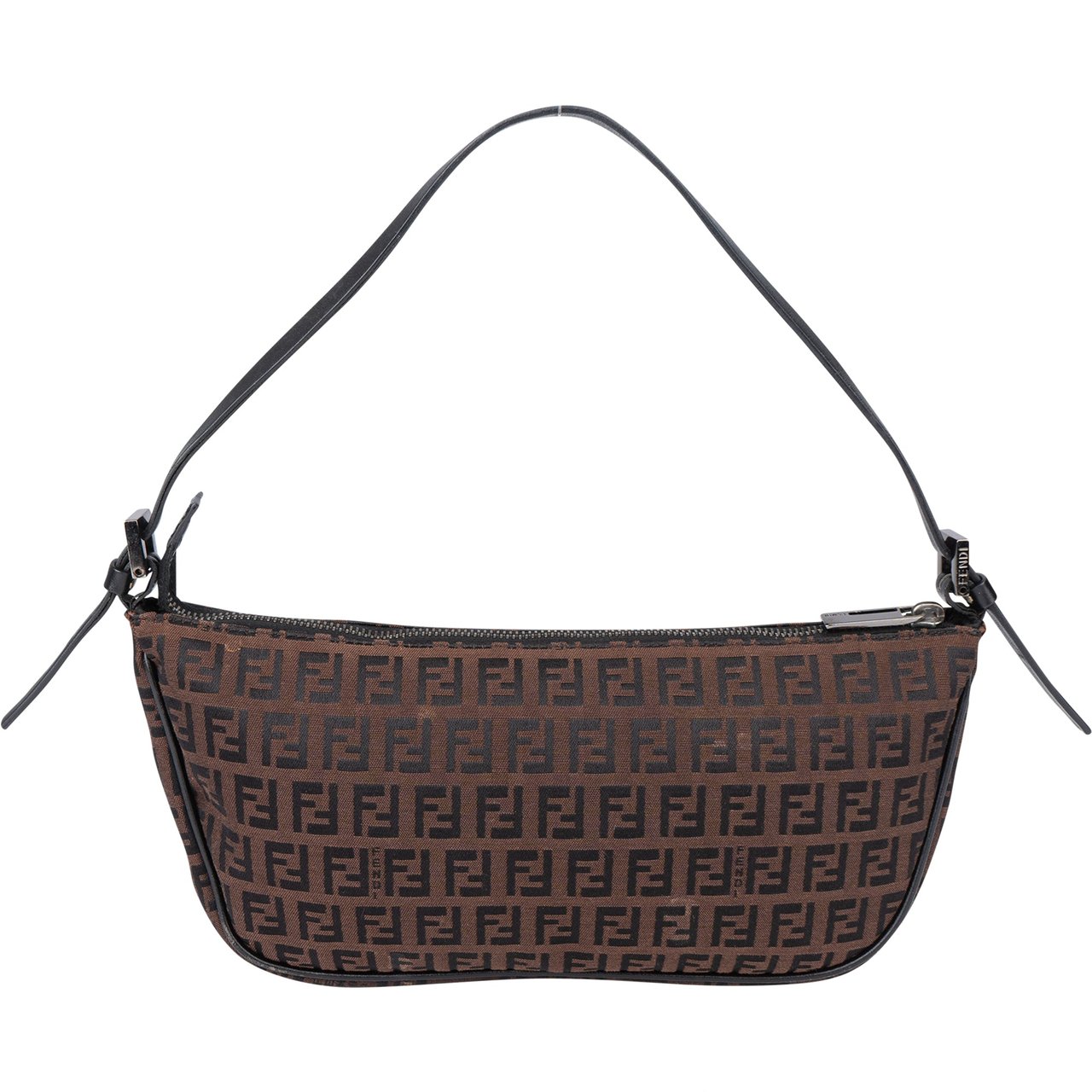Fendi Fendi FF Monogram Zucca Handbag Bruin