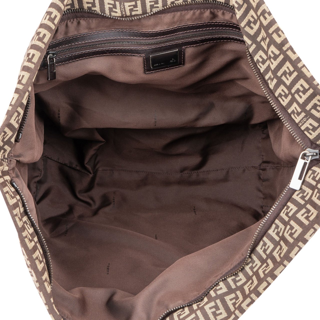 Fendi Fendi FF Monogram Zucca Shopper Bag Bruin