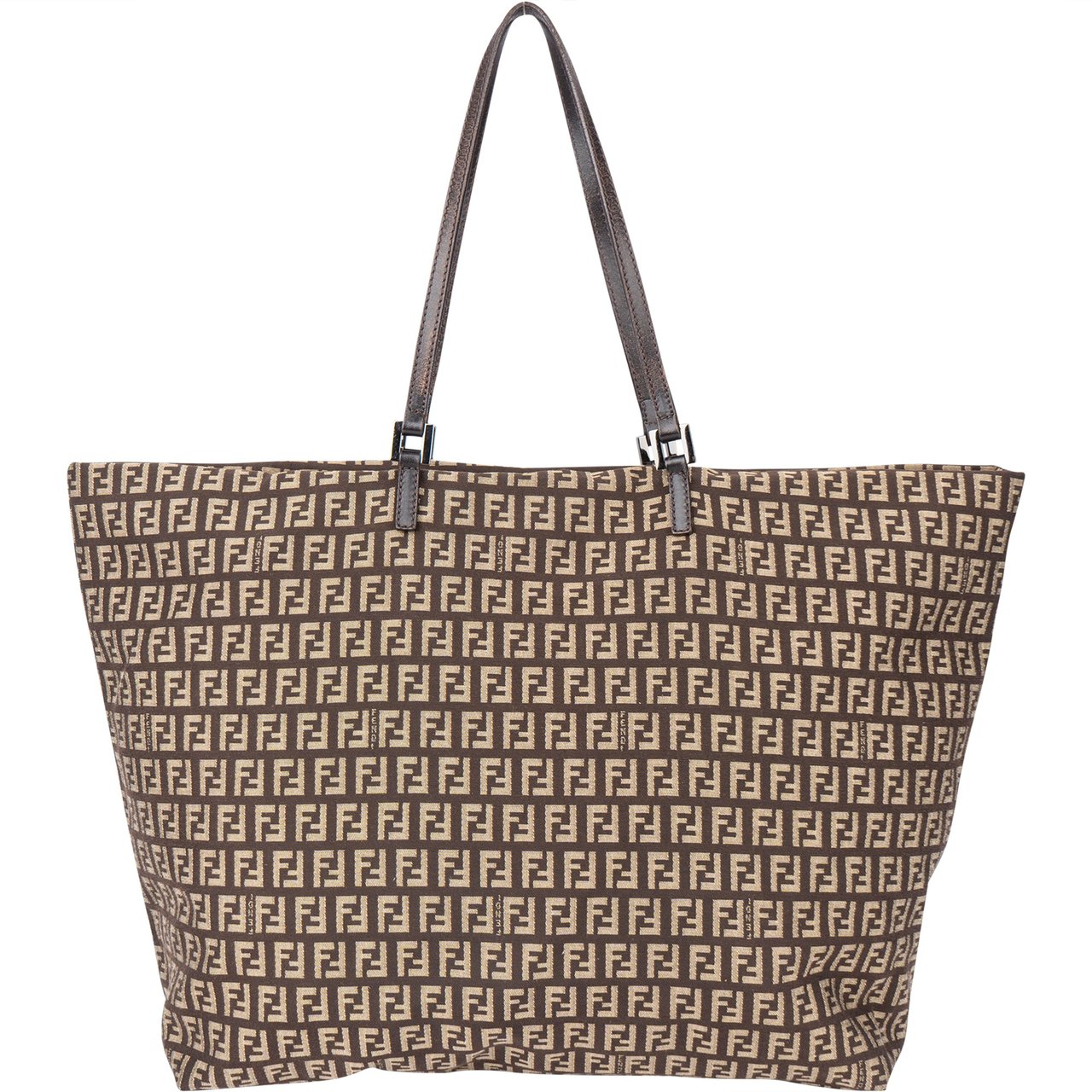 Fendi Fendi FF Monogram Zucca Shopper Bag Bruin