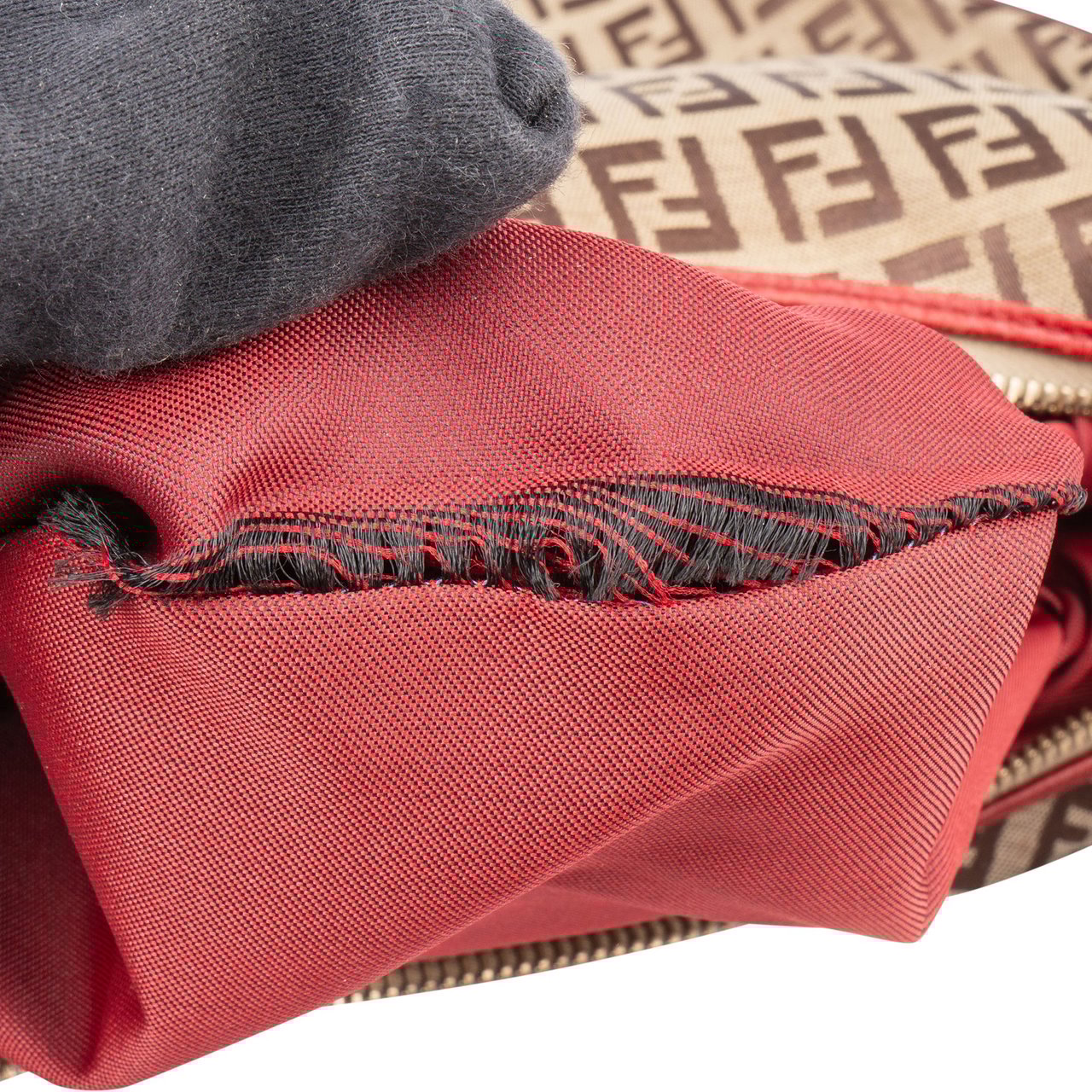 Fendi Fendi FF Monogram Zucca Handbag Bruin
